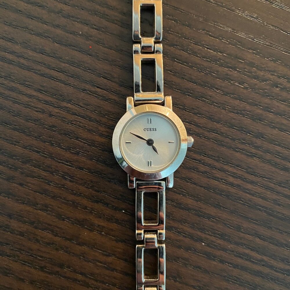 Guess Women's Silver Watch - Needs Battery